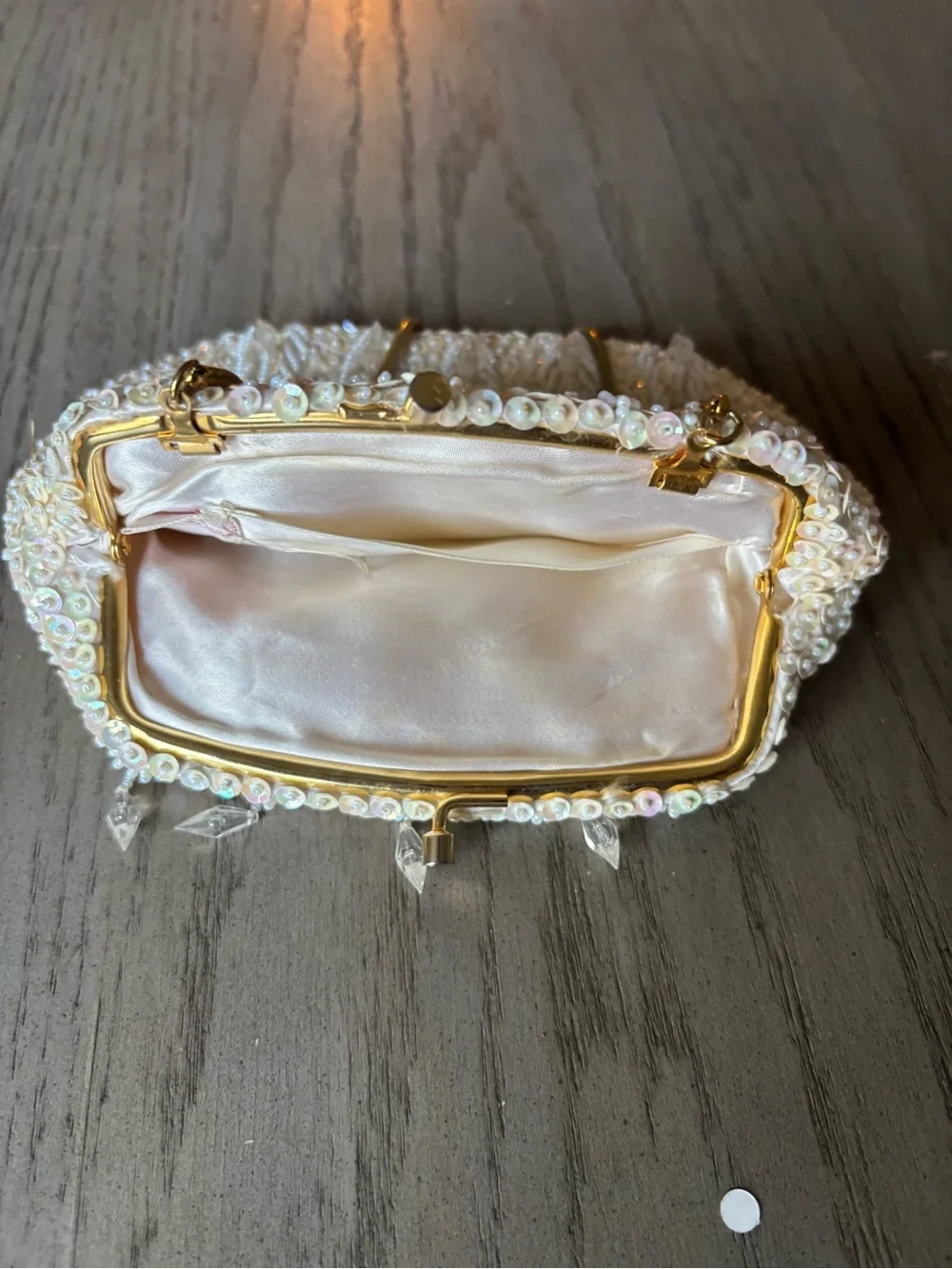 Vintage 1950s or 1960s beaded evening handbag or clutch